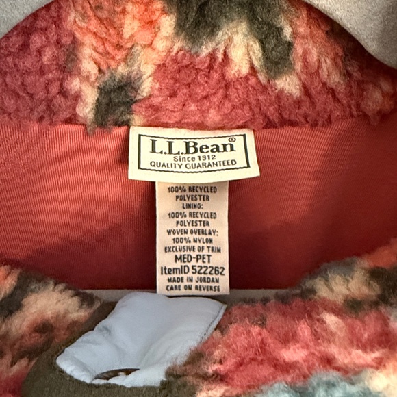 L.L. Bean Multicolor Fleece Jacket - Picture 3 of 6